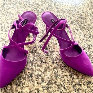 Nine West Women's Purple Strappy Heels